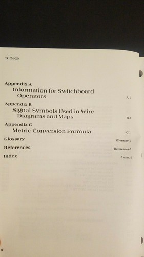 TC 24-20 Tactical Wire and Cable Techniques TC 24-20, October 3, 1988 - Picture 10 of 10