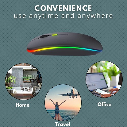 Maus Laptop Kabellos Bluetooth Mouse Computer Wireless USB Notebook Funkmaus - Bild 11 von 12