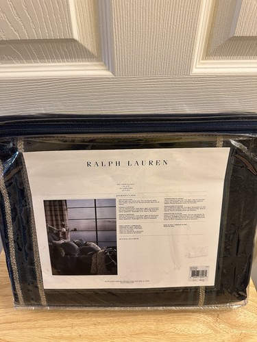 NIP Ralph Lauren Journeys End Mathers Navy Decorative Throw Blanket - Picture 4 of 5