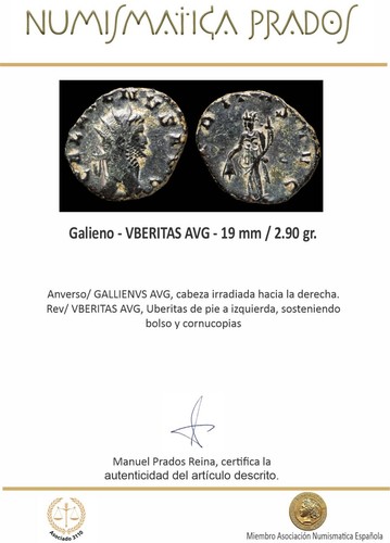 Gallienus - VBERITAS AVG - 19 mm / 2.90 gr. - Picture 3 of 3