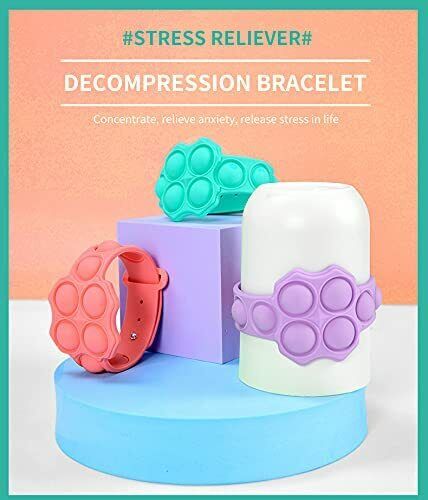 Orologio Pop It Braccialetto Fidget Silicone Giocattolo Spingere Bolla Sollievo Stress Bambini Regalo - Foto 21 di 44