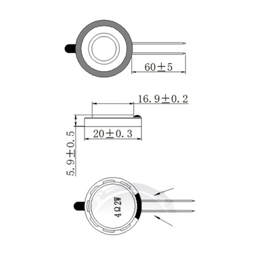 Laptop round speaker 2CM 4ohm 2W ultra-thin composite membrane mini speaker - Bild 3 von 7