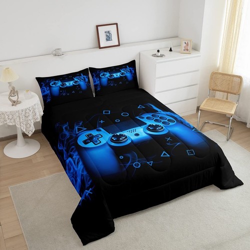 Comforter Set Full Size Boys Gaming Bedding for Kids Teens 3Pcs - Picture 4 of 5