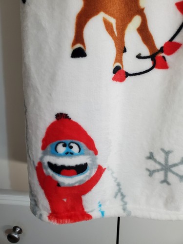 Rudolph Rentier mit roter Nase übergroße Weihnachten Decke 50" x 70"🎄🔵NEU - Bild 3 von 5