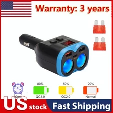 Car Cigarette Lighter Socket Charger Distributor 12V Socket Power Adapter Brand
