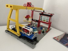 LEGO 4555 - 9V Cargo Station Güterbahnhof Verladekran 100% kmpl. mit OBA - TOP