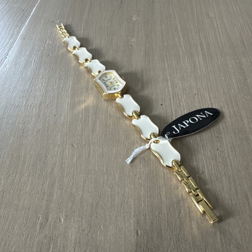 Vintage Japona Damenuhr Weißgoldband - Bild 5 von 7