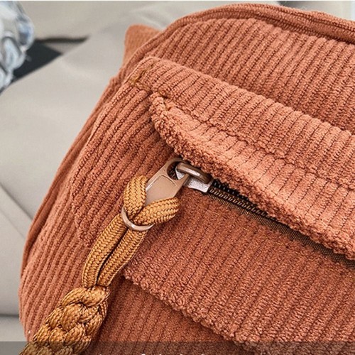 Cotton Cloth Corduroy Shoulder Bag Large Capacity Canvas Handbag Women - Picture 5 of 16