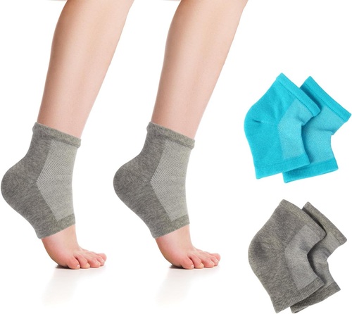 2 Paar Silikonsocken für trockene rissige Füße Damen, feuchtigkeitsspendende Fersensocken, Gel - Bild 9 von 12