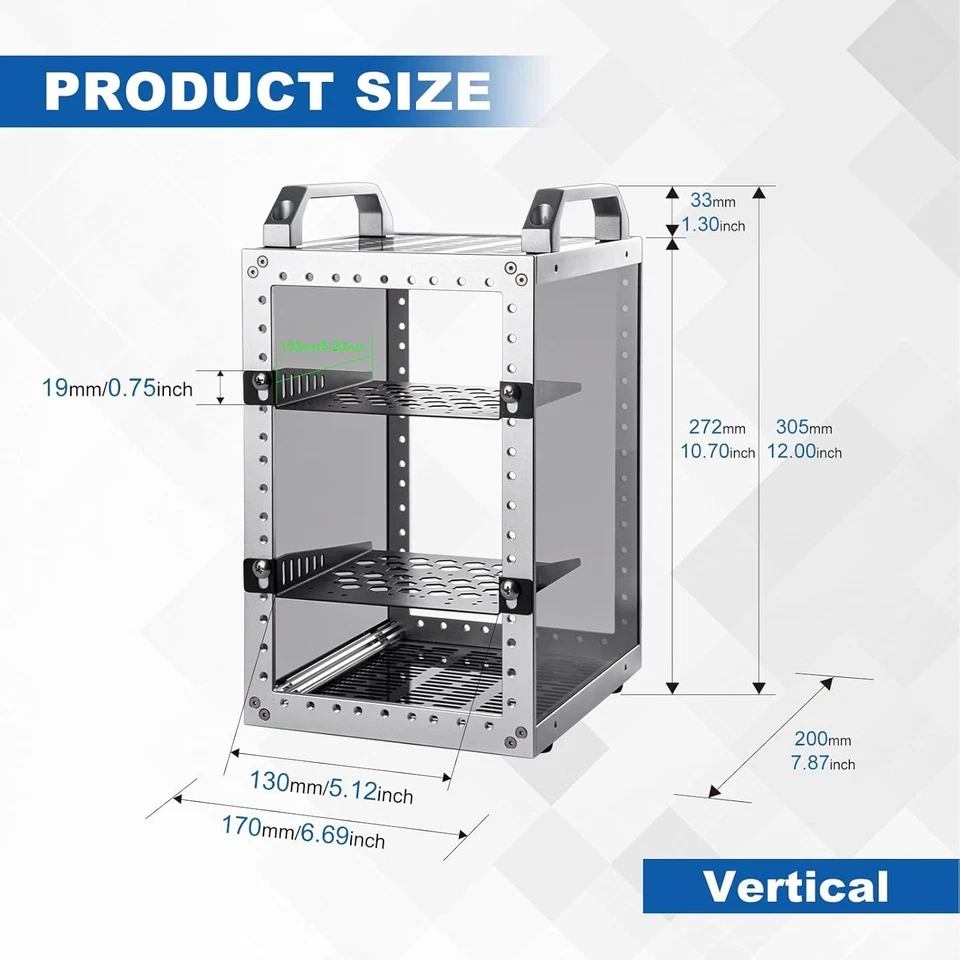 DeskPi RackMate TT Mini-Serverschrank für Mini-PC, Netzwerk, Server, Audio- u... - Bild 3 von 4