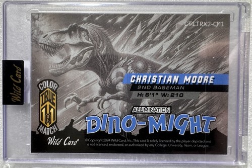 Christian Moore-2B-PRC-Angels•2024 Wild Card Dino-Might-Béisbol•Verdadero Uno de Uno - Imagen 2 de 2