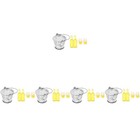  5 Sets Mini House Ornament Miniatures Resin Ice Cubes Beer Cup Model