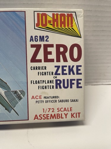 Jo-Han A6M2 Zero Carrier Fighter Zeke 1/72 Scale Model Kits NIB - Picture 2 of 6