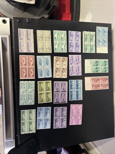 US STAMPS PLATE BLOCKS **FANTASTIC** Collection of 20 Vintage 3c Mint NH GRP066 - Picture 1 of 7