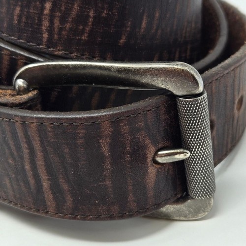 JUSTIN BRAUN HELLBRAUN DISTRESSED LEDER GÜRTEL SILBER SCHNALLE HERREN GRÖSSE 44 WESTERN USA - Bild 14 von 15