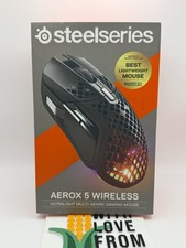 (New Sealed) SteelSeries Aerox 5 Wireless Ultralight Gaming Mouse - Black 