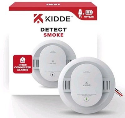 Kidde 20SA10 Hardwired Smoke Detector, 10-Year Battery, Interconnectable