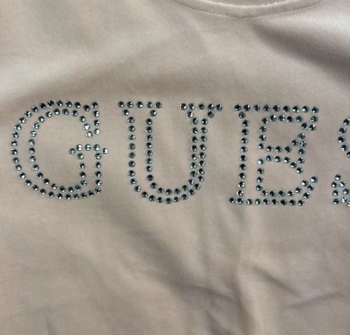 NWT Guess Pink Couture Full Zip Sweatshirt Matching Set Rhinestone Top Bundle M - Picture 12 of 16