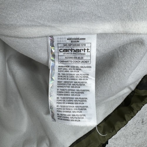 Men's Carhartt Coach Jacket Size M Camo - Picture 10 of 13