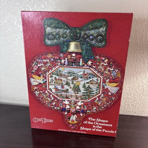 Puzzle vintage Springbok Hallmark contorni giro in slitta ornamento 500+ pezzi - Foto 2 di 8