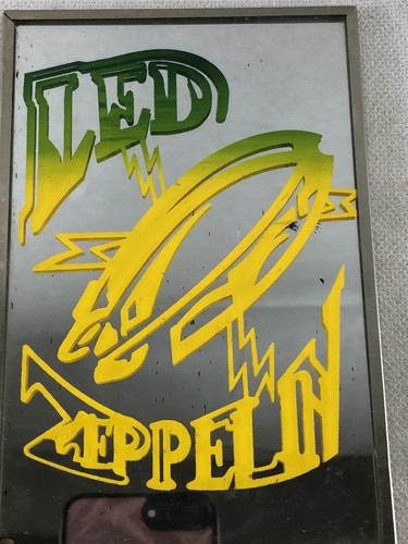 Espejo vintage de feria/carnaval Led Zeppelin, tema de dirigible Hindenburg - Imagen 6 de 9