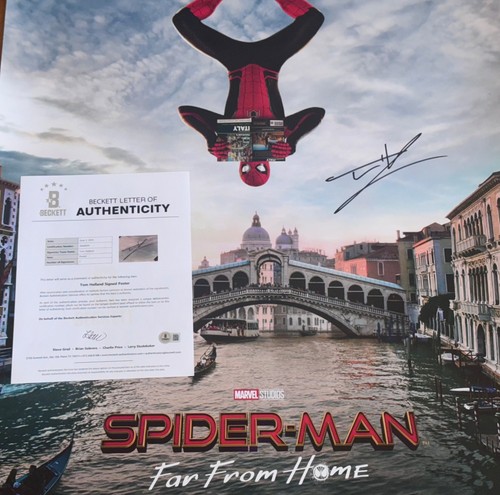 Tom Holland "Spider-Man Far From Home" Marvel Firmato 27x40 Locandina Film Auto PSA - Foto 9 di 11