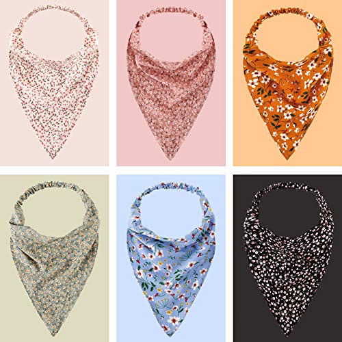 6 Pieces Floral Elastic Hair Bandanas Scarf Headband Classic Floral Patterns - Picture 4 of 7