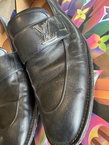 Louis Vuitton Black Leather Saint Germain Loafers Size 8 US - Picture 3 of 8