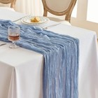  1 Pack Cheesecloth Table Runner -10FT Boho Gauze Cheese 10FT*1PC Dusty Blue