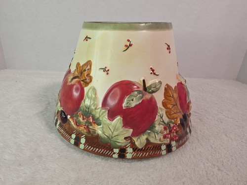 Yankee Candle Caída Manzanas Rojas Tono Grande Hojas de Roble Bellotas Con Plato - Imagen 4 de 12