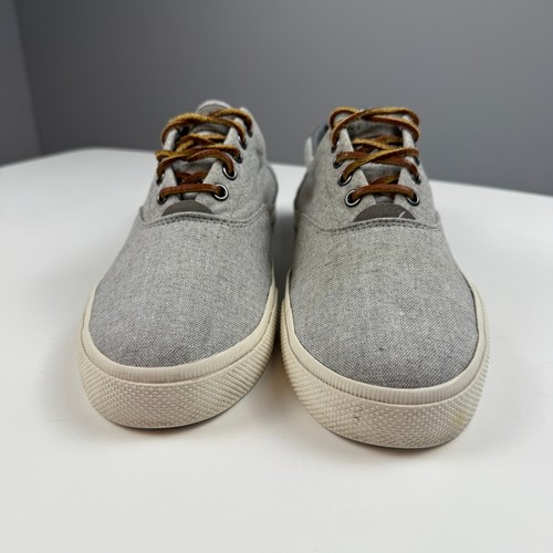 Polo Ralph Lauren Vaughn men low top canvas sneakers shoes leather lace sz 9.5 D - Foto 3 di 9