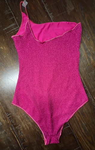 Oséree Costume da Bagno Lumière 1 Pezzo Costume da Bagno, Una Spalla Rosa Metallizzato Italia Tg S - Foto 6 di 12