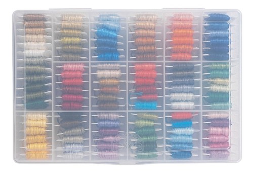 DMC Storage Box for Floss/Embroidery Thread Bobbins+ 50 Free Bobbins - Holds 108 - Picture 4 of 4
