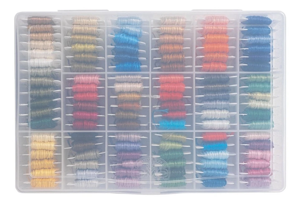 DMC Storage Box for Floss/Embroidery Thread Bobbins+ 50 Free Bobbins - Holds 108 - Image 4 of 4