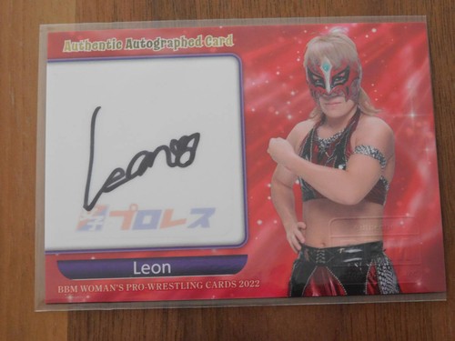 BBM 2022 Leon Autographed Women's Pro Wrestling Card Limited 105/131 New - Picture 2 of 3