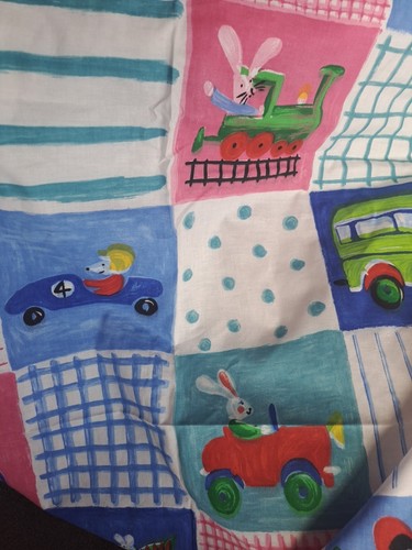 Designers Guild 'Hopscotch' Vintage Childrens Cotton Fabric 160cm Offcut Remnant - Picture 2 of 6