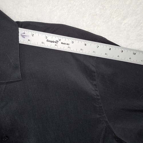 Kenneth Cole Reaction Men's XL Black Button-Up Long Sleeve Shirt Slim Fit Sz 17 - Picture 11 of 12