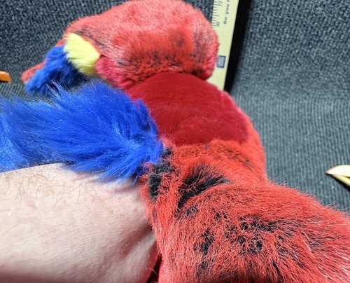 NWT Folkmanis Parrot Bird Plush Hand Puppet 15" Scarlet RED MACAW - Picture 15 of 17