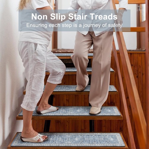 Stair Treads for Wooden Steps Indoor Washable Stair Carpet Non-Slip 15PCS 30"... - Picture 6 of 8