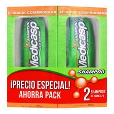 2 X Medicasp Shampoo Relief & Prevention Dandruff 2 PACK-CASPA (Fast Shipping)