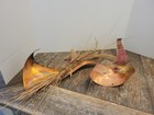 Patrick Shannon Copper Wall Art Pair Leaves Signed Minnesota