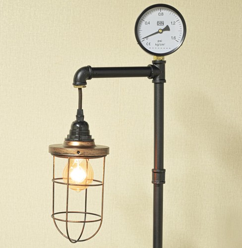 Steampunk DIY Floor Lamp with Dimmer, Dimmable Loft Style Industrial Vintage ... - Picture 2 of 6