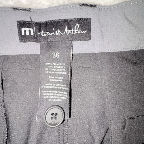 Travis Mathew Starnes Shorts Mens 36 Black 9" Micro-Ripstop Performance Active - Picture 3 of 10