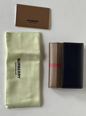 Burberry Lancaster Check Dark Canvas Blue Small Envelop