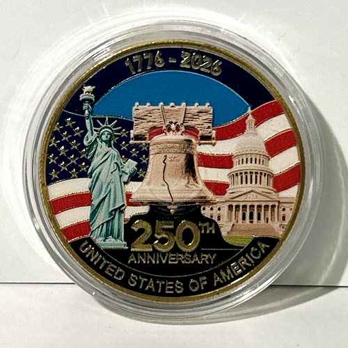 USA *250th Anniversary* Patriotic Coin & Pin Set BRANDNEU! - Bild 4 von 5