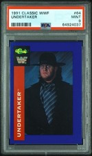 Undertaker 1991 Classic WWF #64  Rookie RC PSA 9 Mint  WWF, WWE