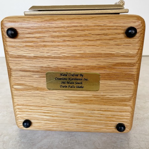 Vintage Metal Post Office Mailbox Door Hand Made Wooden Bank w/ Key - Picture 9 of 10