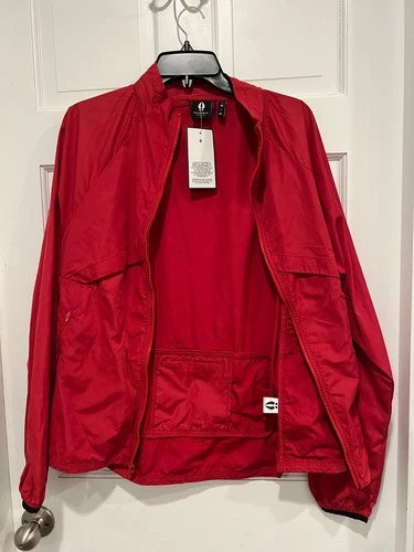 NWT Bearded Goat Full Zip Up Jacket Red Size Small Lumbar Pocket Outdoor Hiking image 7