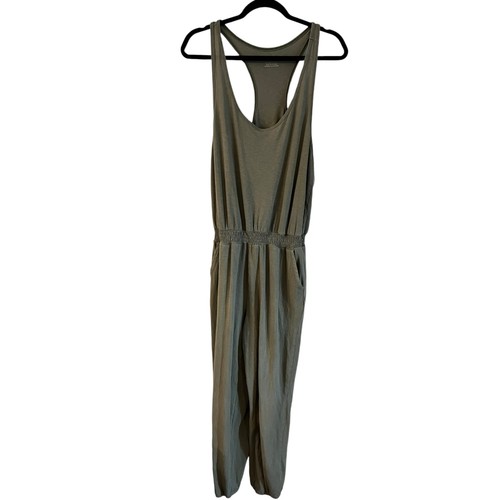 Aerie Women’s Tank Jumpsuit Pockets Green Size Medium Elastic Band Lounge Active