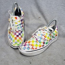 Vans Off The Wall Old Skool Rainbow Checkered Skate Shoes Sz M5.5 W7 EU37